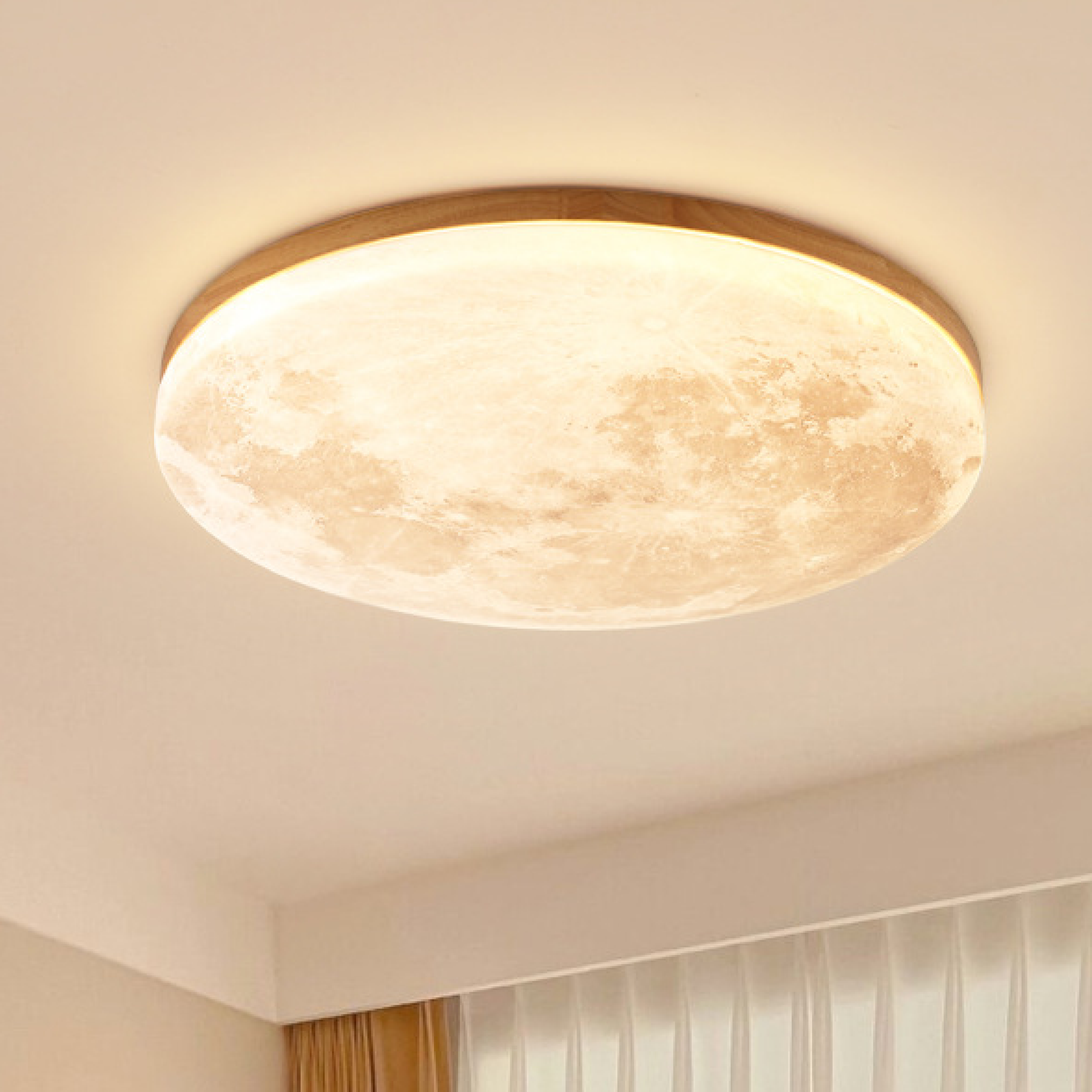 Lampe de Plafond Lune Dimmable - Ambiance Chaleureuse et Éclatante