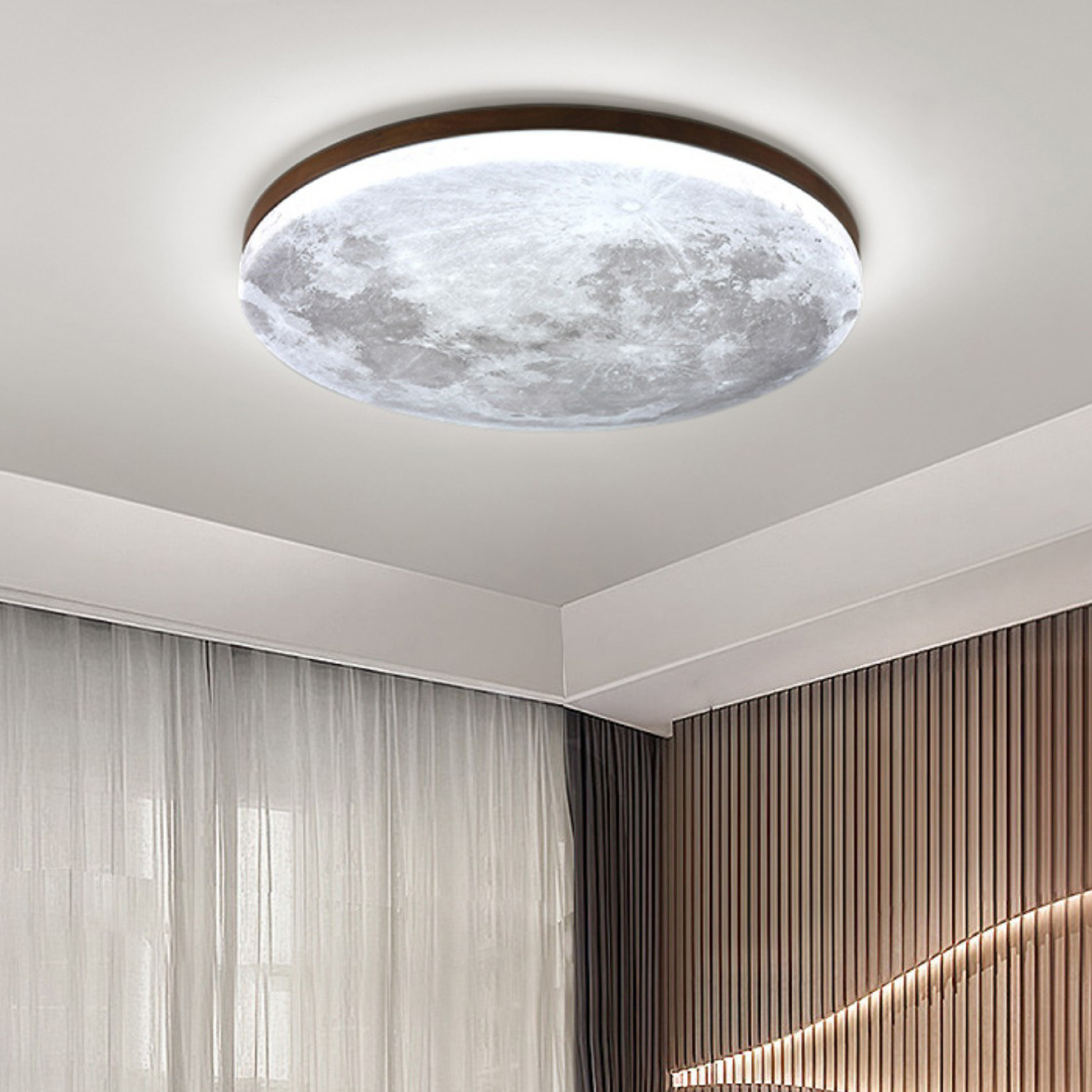Lampe de Plafond Lune Dimmable - Ambiance Chaleureuse et Éclatante