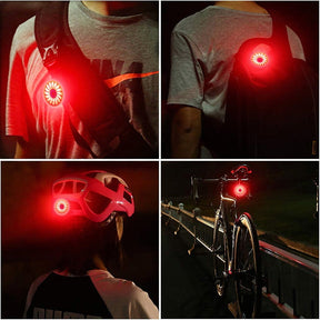 Feu Arrière de Vélo Intelligent - Rechargeable USB avec Capteur de Mouvement