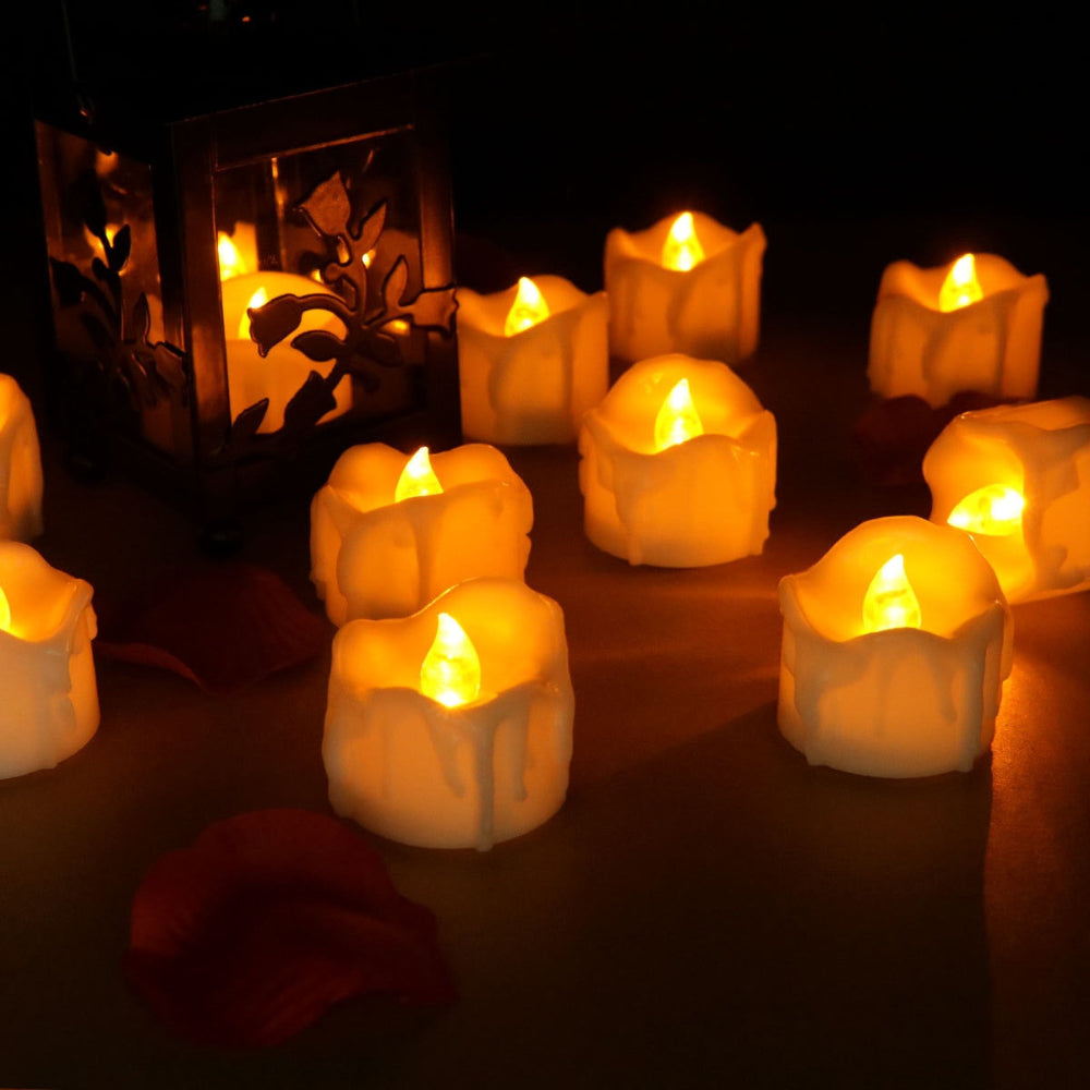 Porte-bougies LED sans Flamme - Ambiance Sûre et Chaleureuse