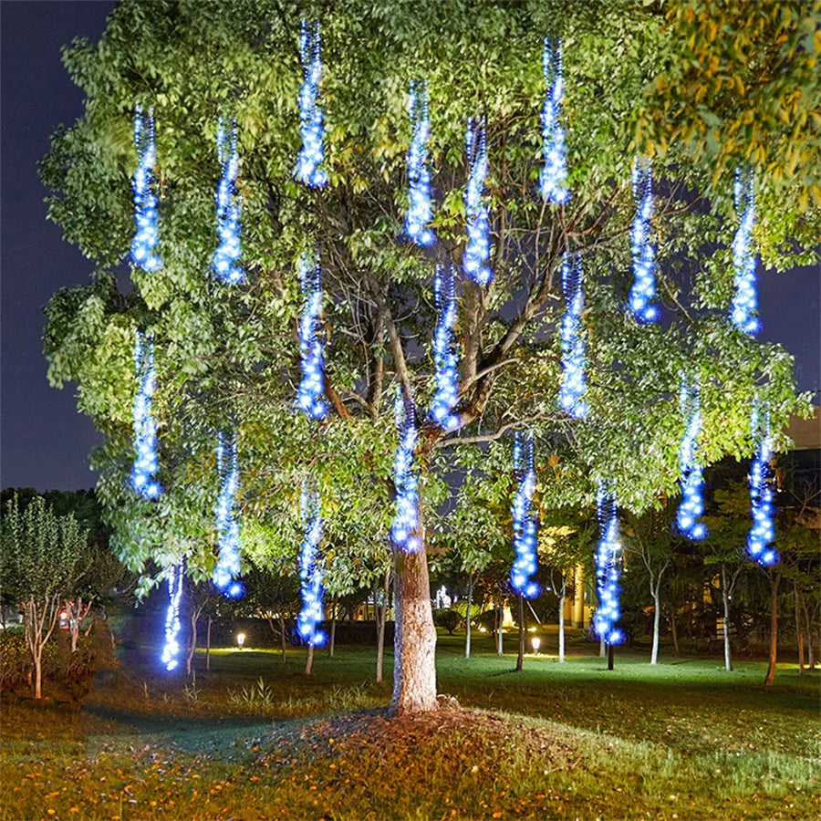 Guirlande LED Extérieure Pluie de Météores | Ambiance Magique pour Événements Festifs
