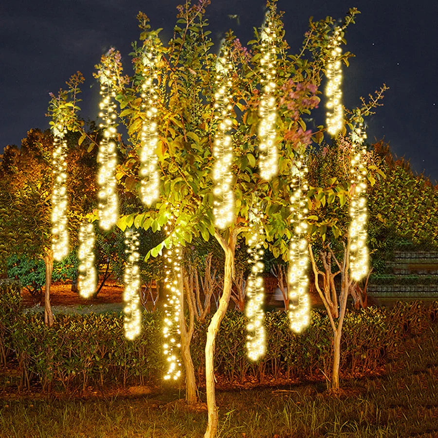 Guirlande LED Pluie de Météores - Ambiance Magique pour Extérieur