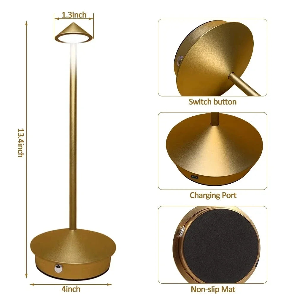 Lampe de Table Tactile Rechargeable - Éclairage Pratique et Élégant