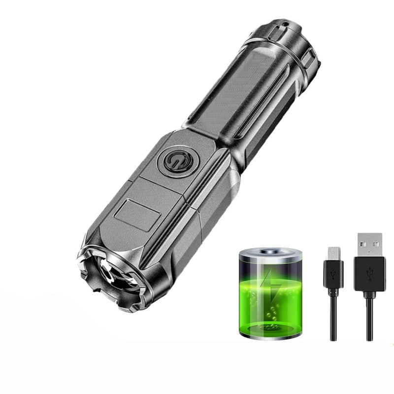 Lampe de Poche LED Étanche | Luminosité Extrême de 100000 Lumens