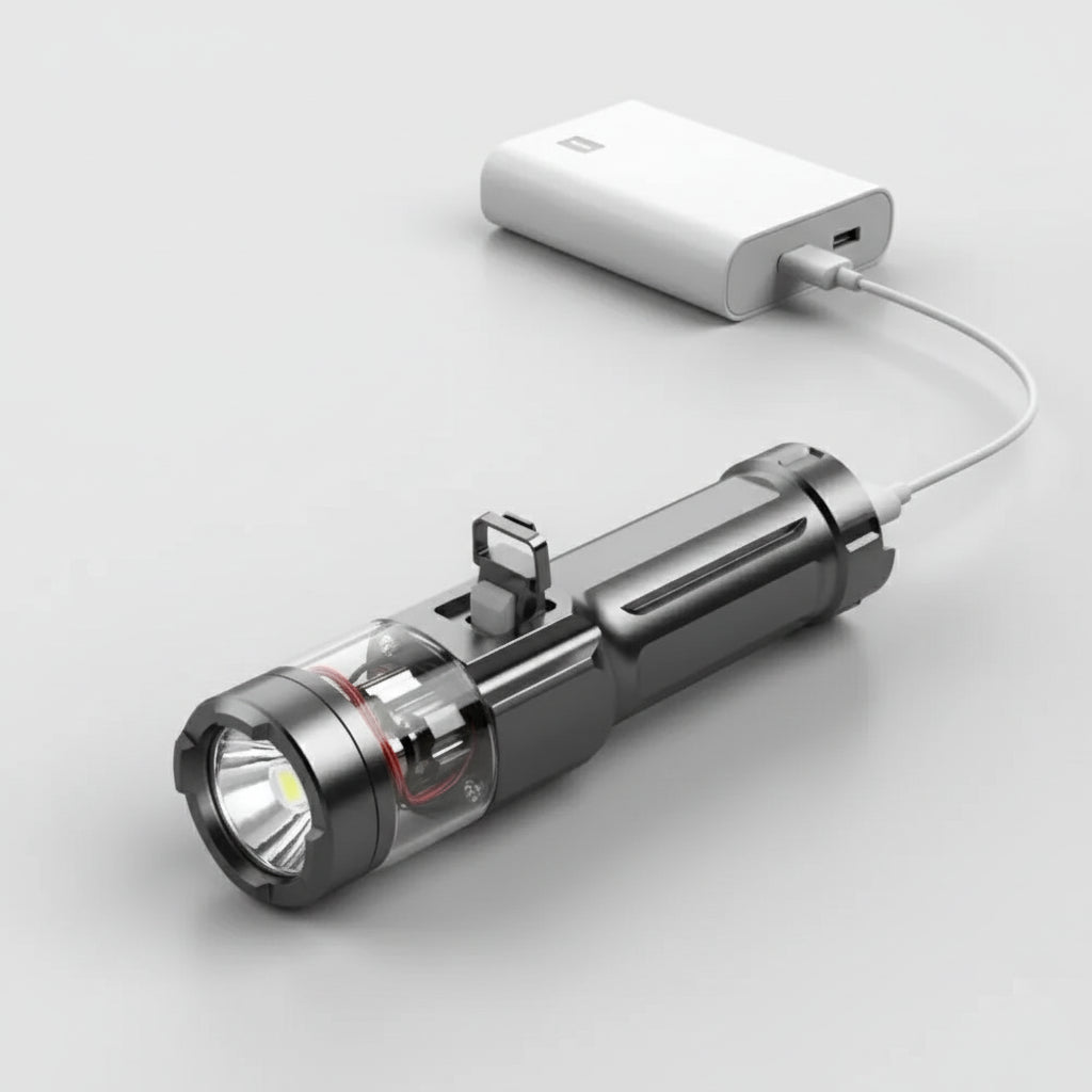 Lampe de Poche LED Étanche | Luminosité Extrême de 100000 Lumens