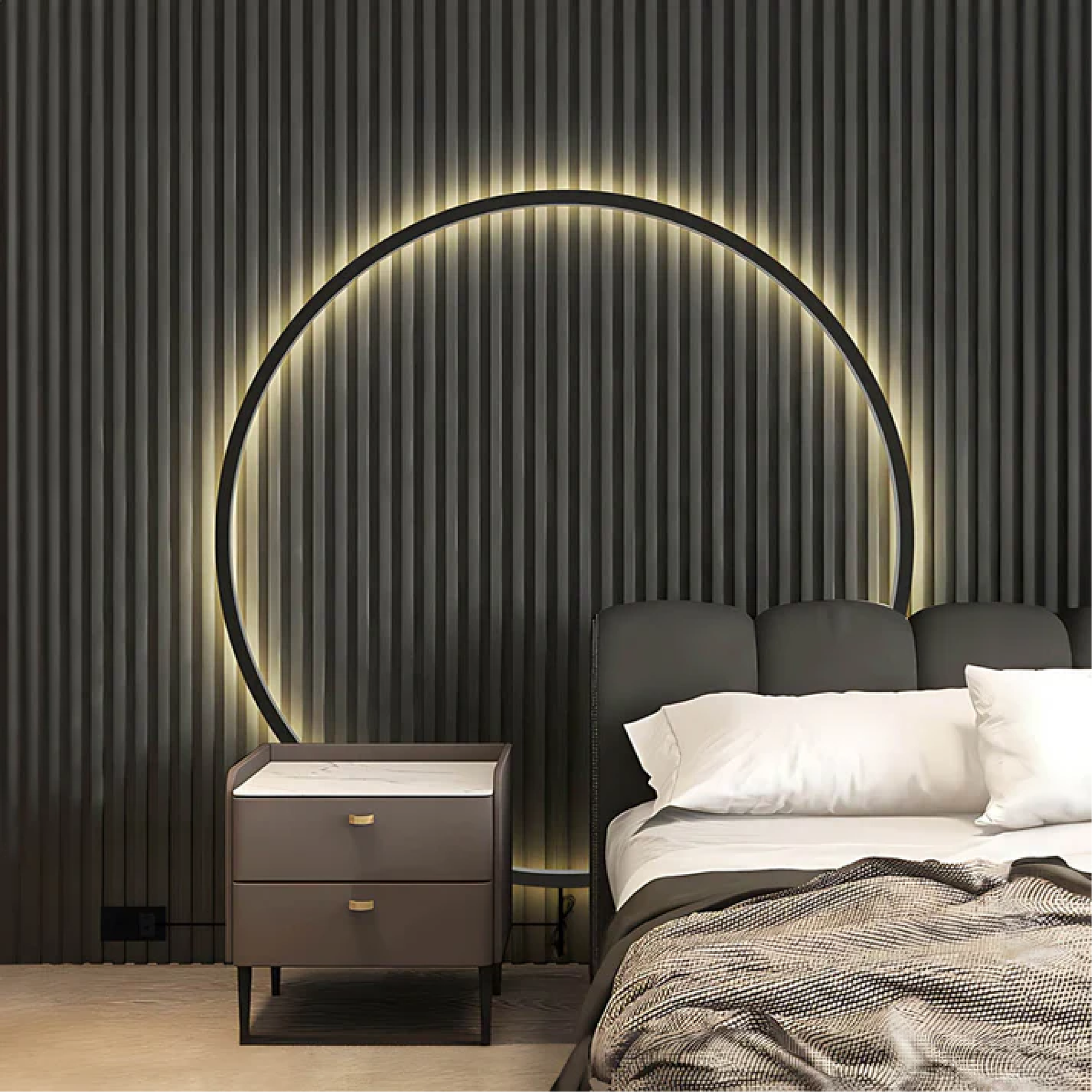 Applique Murale Anneau Moderne - Éclairage Atmosphérique et Élégant