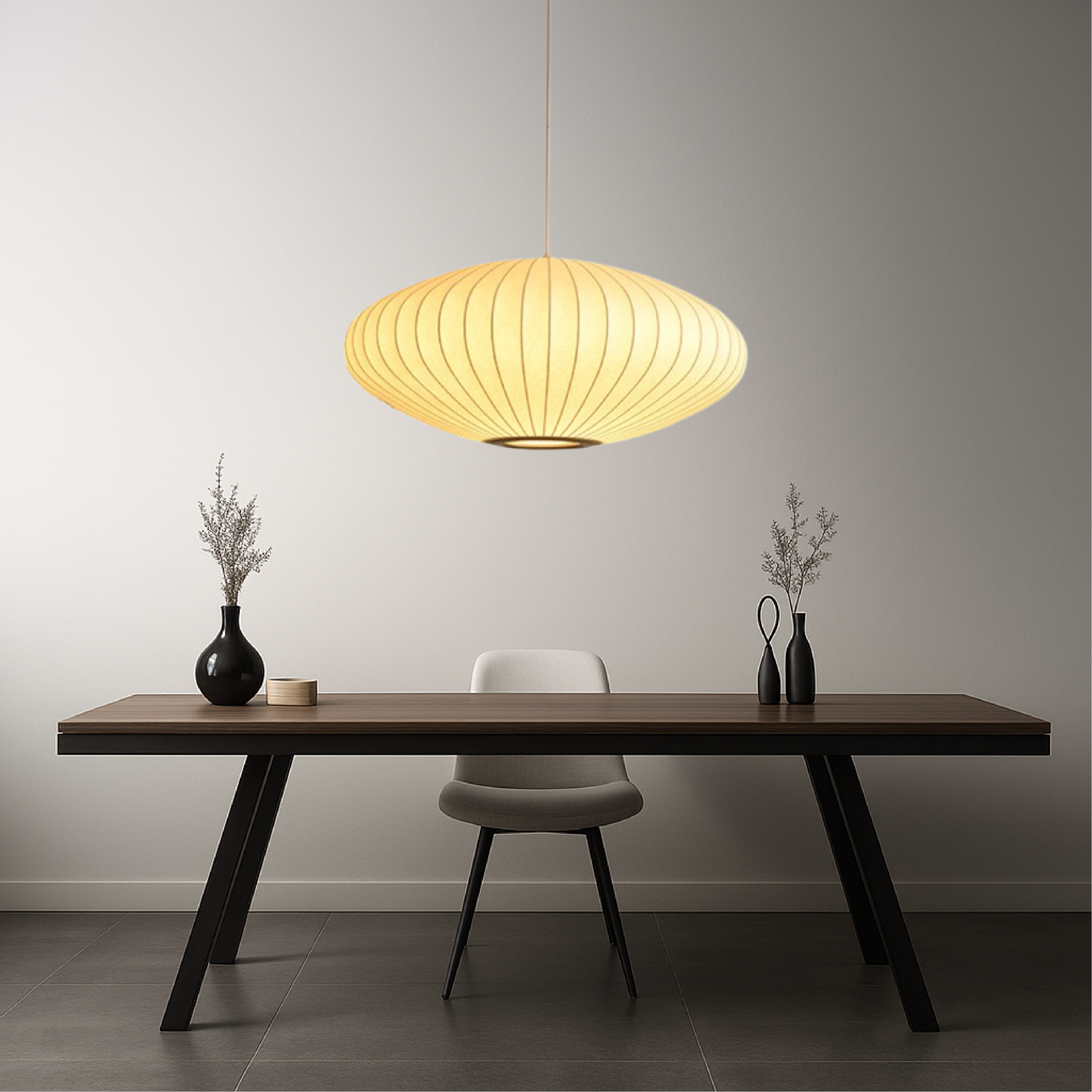 Lampe Suspendue en Soie Italienne - Design Élégant et Ambiance Chaleureuse