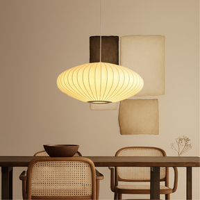 Lampe Suspendue en Soie Italienne - Design Élégant et Ambiance Chaleureuse