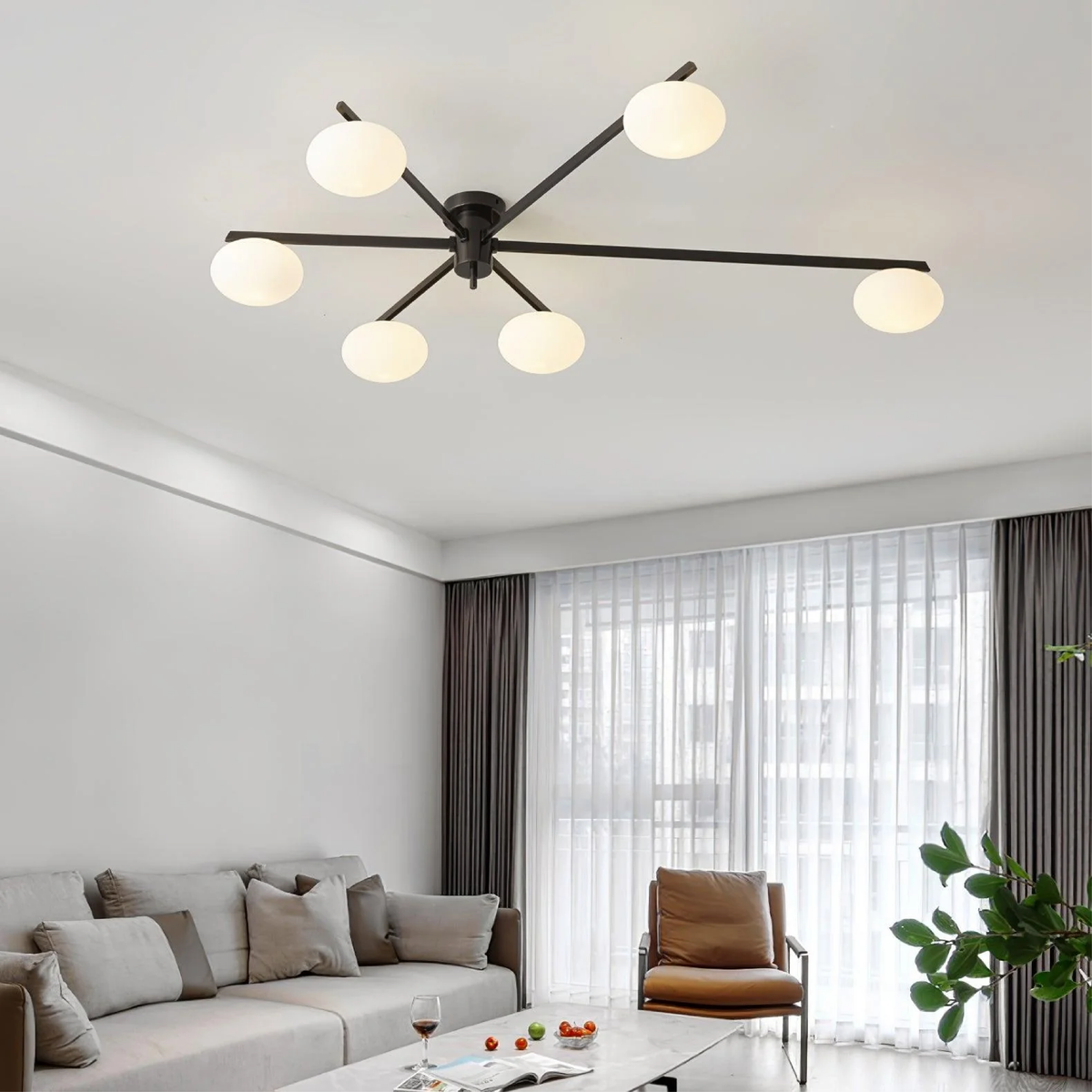 Lampe de Plafond Moderne Minimaliste - Éclairage Ambiant Élégant et Accueillant
