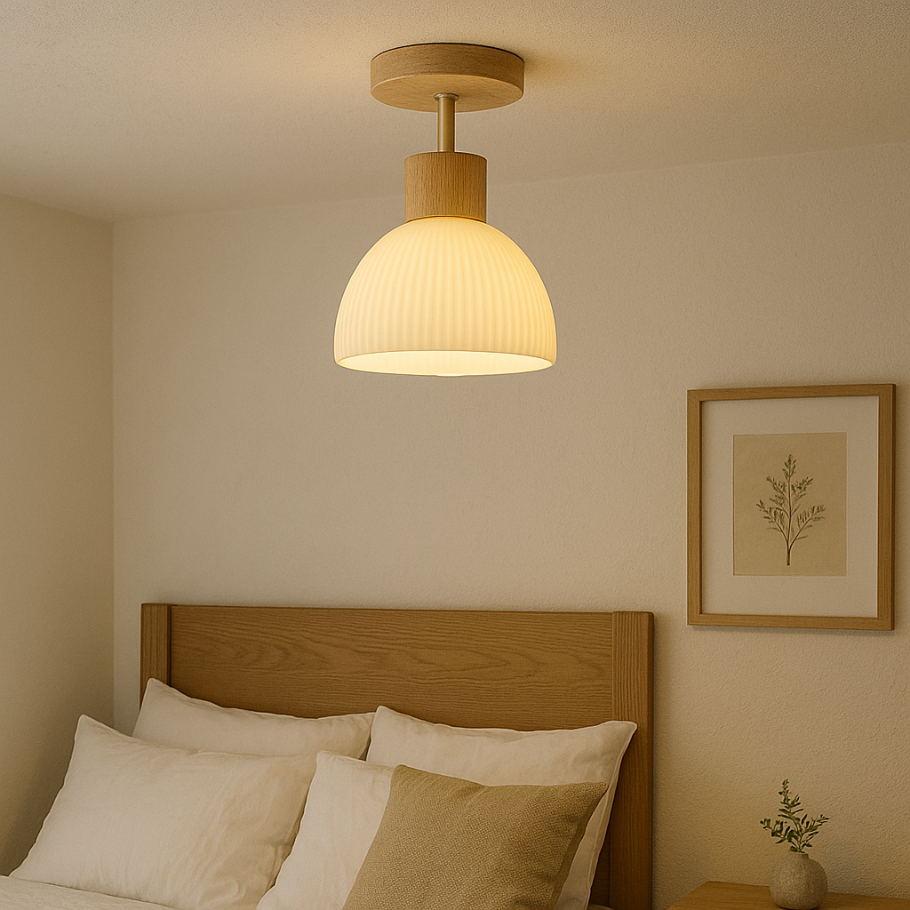 Lampe de Plafond Contemporaine en Verre - Élégance et Atmosphère Chaleureuse
