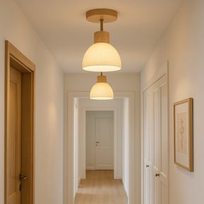 Lampe de Plafond Contemporaine en Verre - Élégance et Atmosphère Chaleureuse
