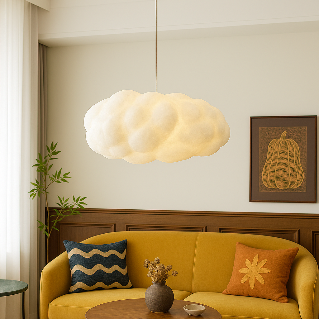 Lampe Pendante Nuage LED - Éclairage Doux et Atmosphère Chaleureuse