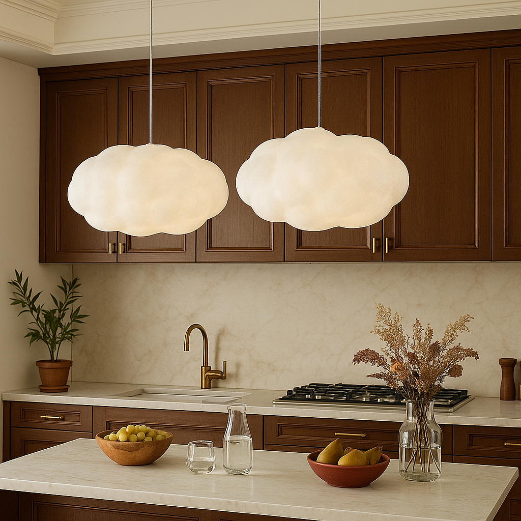 Lampe Pendante Nuage LED - Éclairage Doux et Atmosphère Chaleureuse