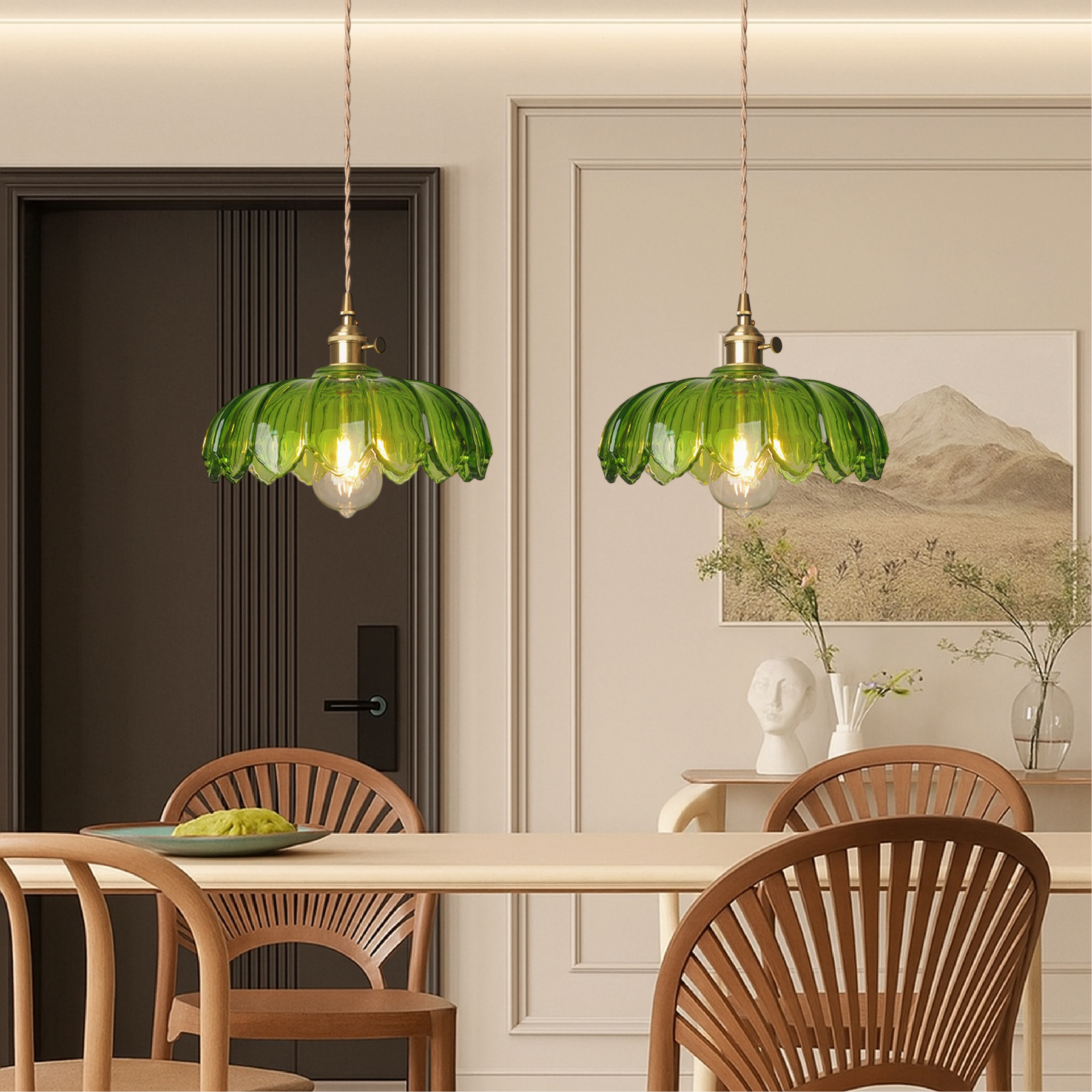 Lampe Suspendue en Verre - Design Élégant et Atmosphère Chaleureuse