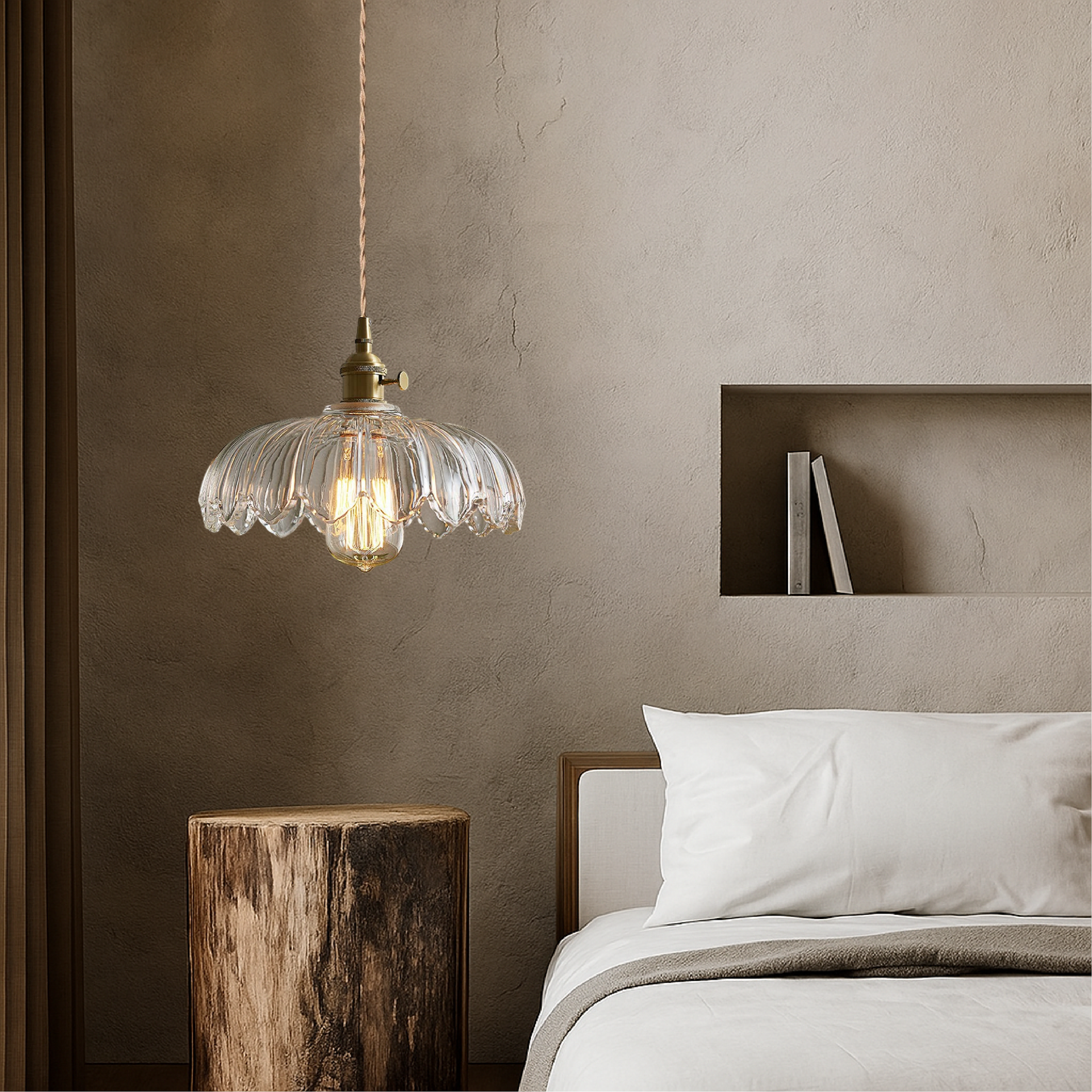 Lampe Suspendue en Verre - Design Élégant et Atmosphère Chaleureuse