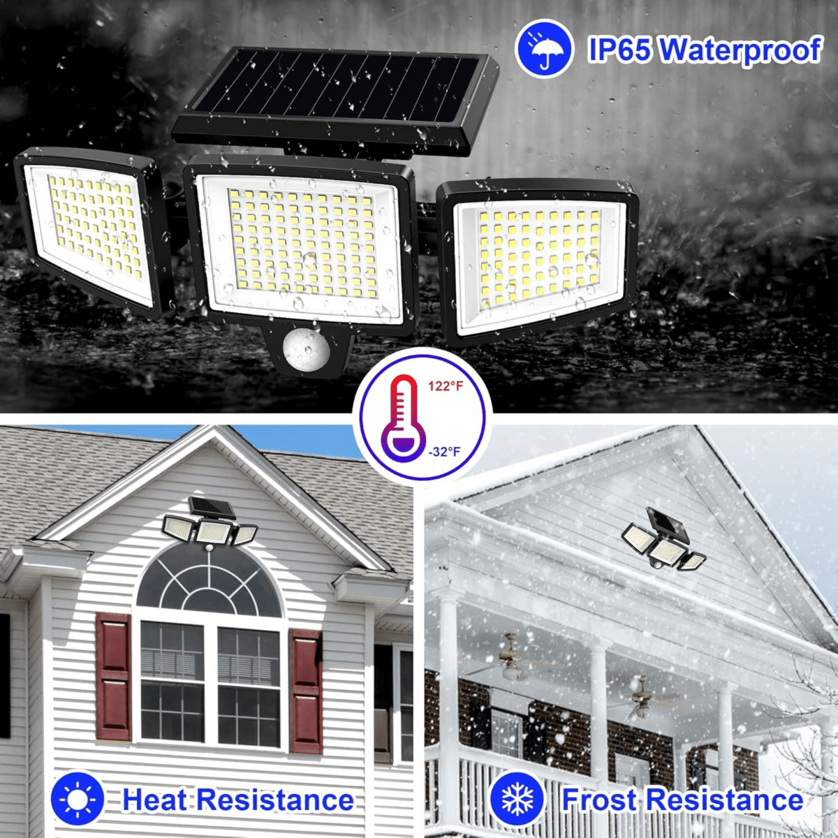 Lumière de Sécurité Solaire | Ultra-brillante avec Détection de Mouvement