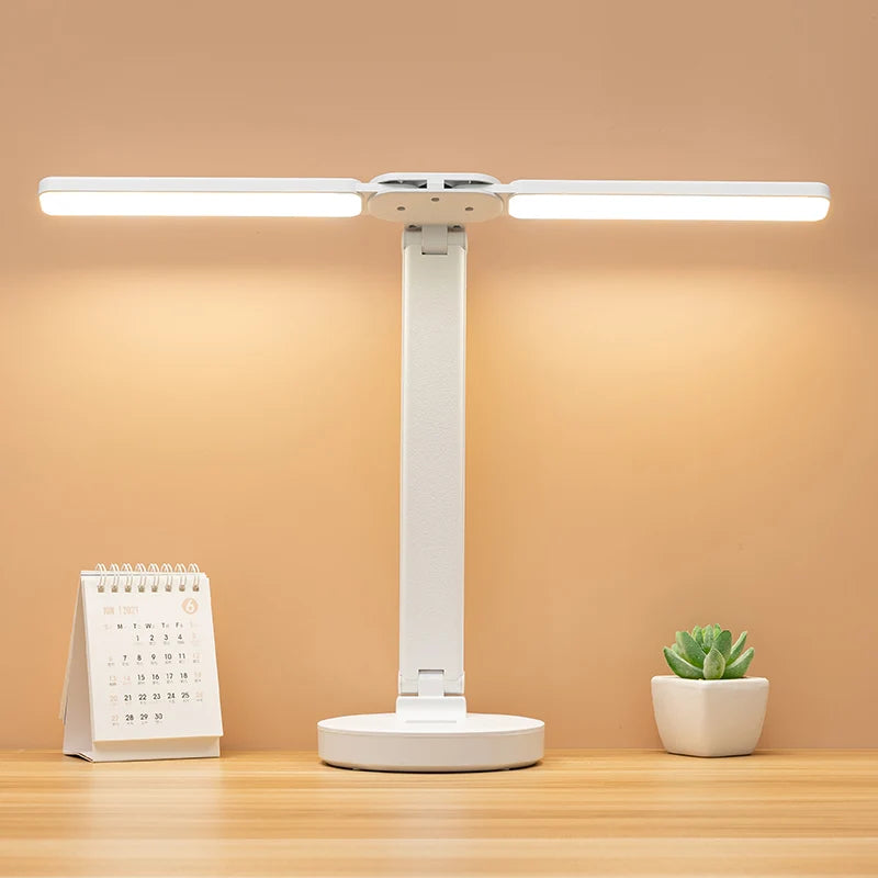 Lampe de Bureau LED Rechargeable - Éclairage Ajustable et Amie des Yeux