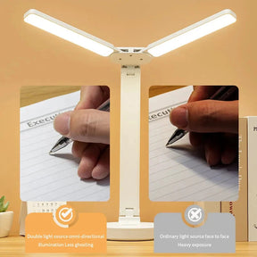 Lampe de Bureau LED Rechargeable - Éclairage Ajustable et Amie des Yeux