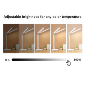Lampe de Bureau LED Rechargeable - Éclairage Ajustable et Amie des Yeux