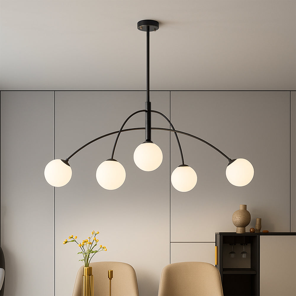 Lustre Nordique Luxe pour Salle à Manger - Design Élégant et Ambiance Chaleureuse