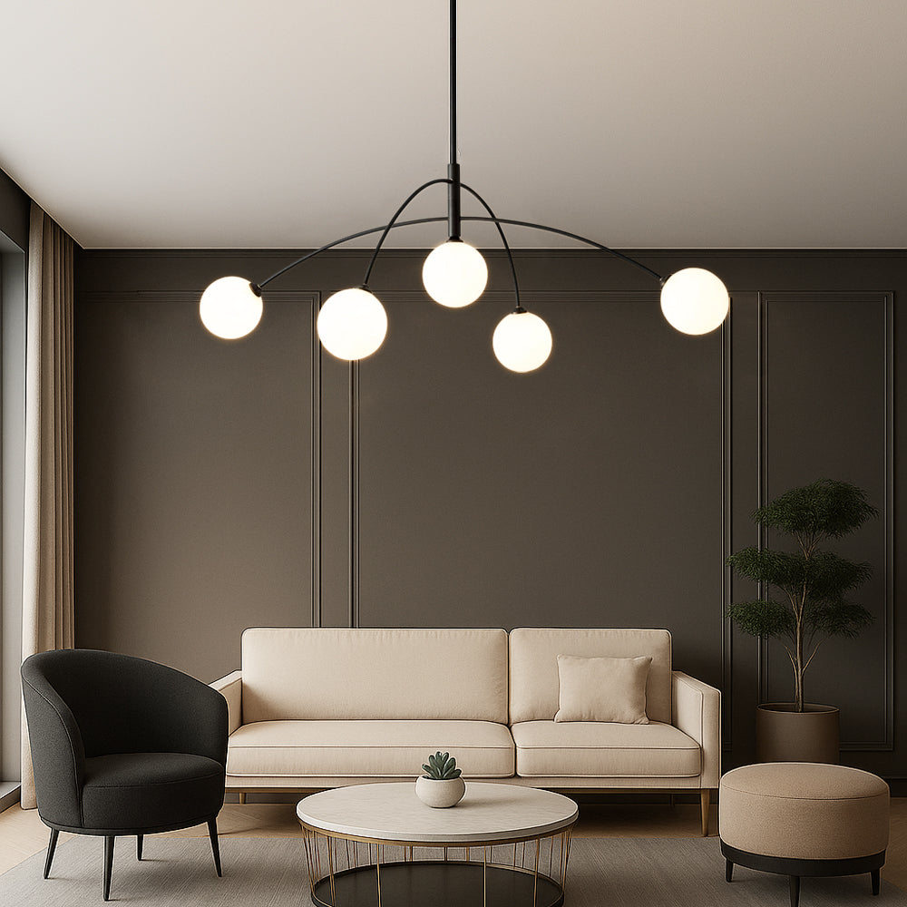 Lustre Nordique Luxe pour Salle à Manger - Design Élégant et Ambiance Chaleureuse
