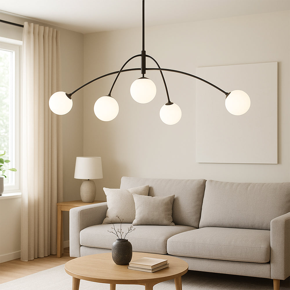 Lustre Nordique Luxe pour Salle à Manger - Design Élégant et Ambiance Chaleureuse