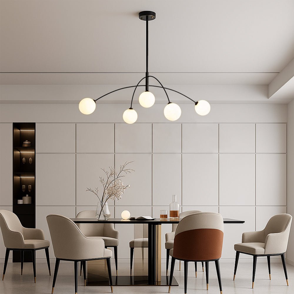 Lustre Nordique Luxe pour Salle à Manger - Design Élégant et Ambiance Chaleureuse