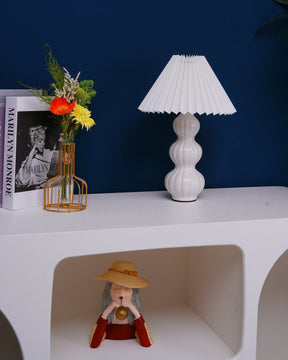 Lampe de Table Plissée - Élégance et Atmosphère Chaleureuse