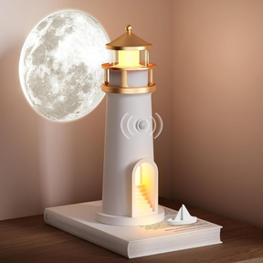 Lampe de Nuit en Forme de Lune - Projection 3D et Ambiance Apaisante