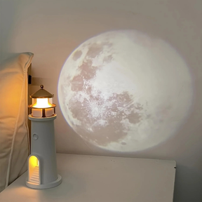 Lampe de Nuit en Forme de Lune - Projection 3D et Ambiance Apaisante