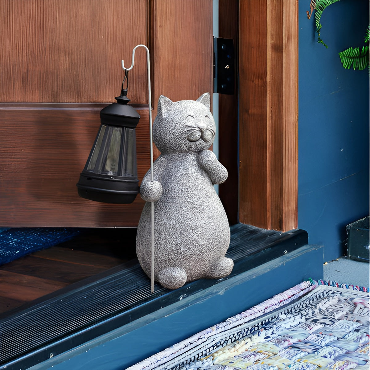 Statue de Chat Solaire | Décoration Magique pour Jardin
