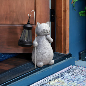 Statue de Chat Solaire | Décoration Magique pour Jardin