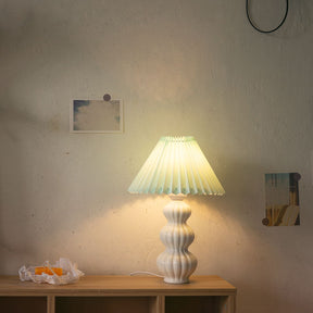 Lampe de Table Plissée - Élégance et Atmosphère Chaleureuse