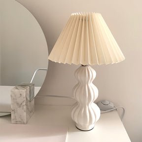 Lampe de Table Plissée - Élégance et Atmosphère Chaleureuse