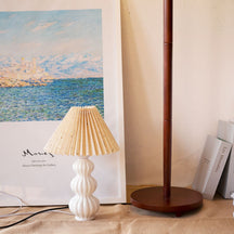 Lampe de Table Plissée - Élégance et Atmosphère Chaleureuse