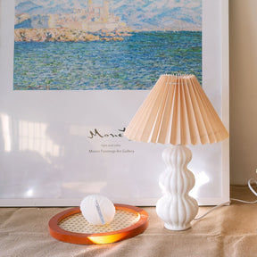 Lampe de Table Plissée - Élégance et Atmosphère Chaleureuse
