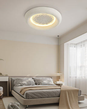 Plafonnier Atmosphérique en Résine - Éclairage Dimmable Inspiré par la Lune