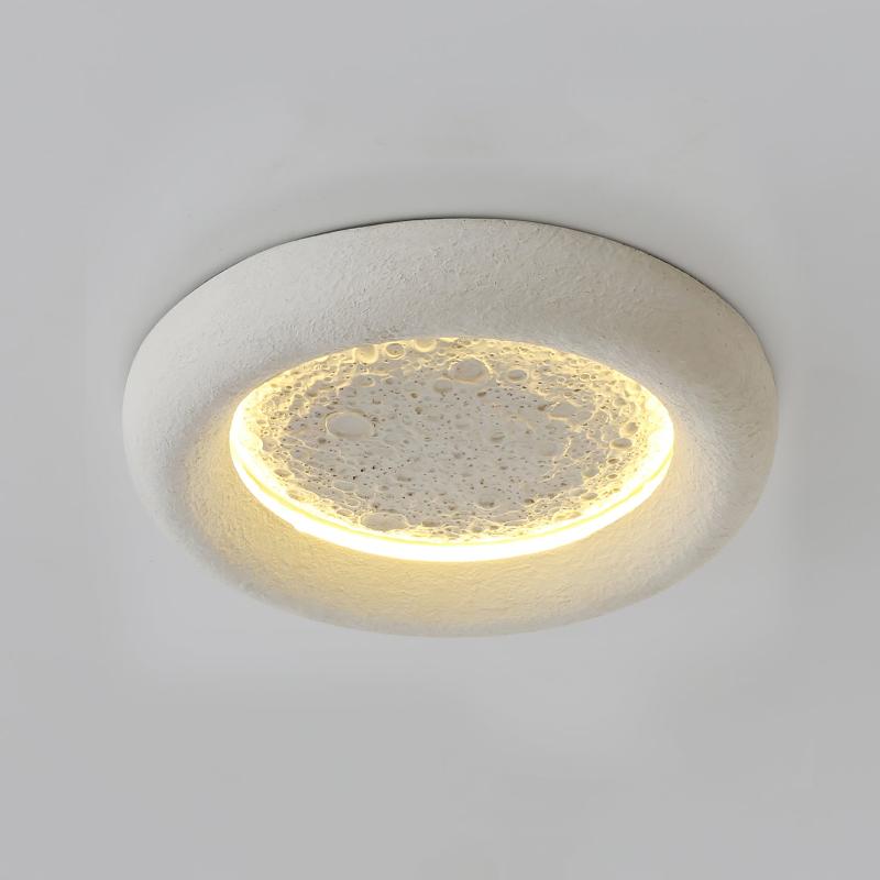 Plafonnier Atmosphérique en Résine - Éclairage Dimmable Inspiré par la Lune