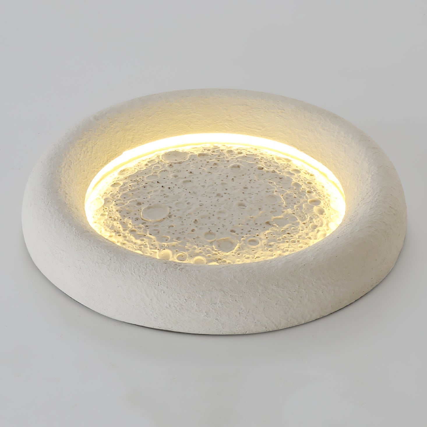 Plafonnier Atmosphérique en Résine - Éclairage Dimmable Inspiré par la Lune