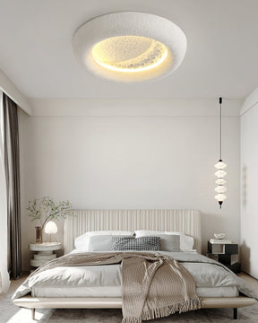 Plafonnier Atmosphérique en Résine - Éclairage Dimmable Inspiré par la Lune