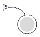 Miroir de Maquillage LED Éclairant - Loupe 10x et Col Flexible