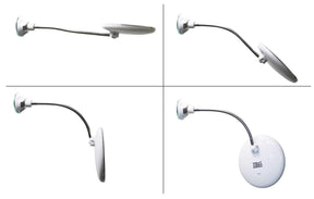 Miroir de Maquillage LED Éclairant - Loupe 10x et Col Flexible