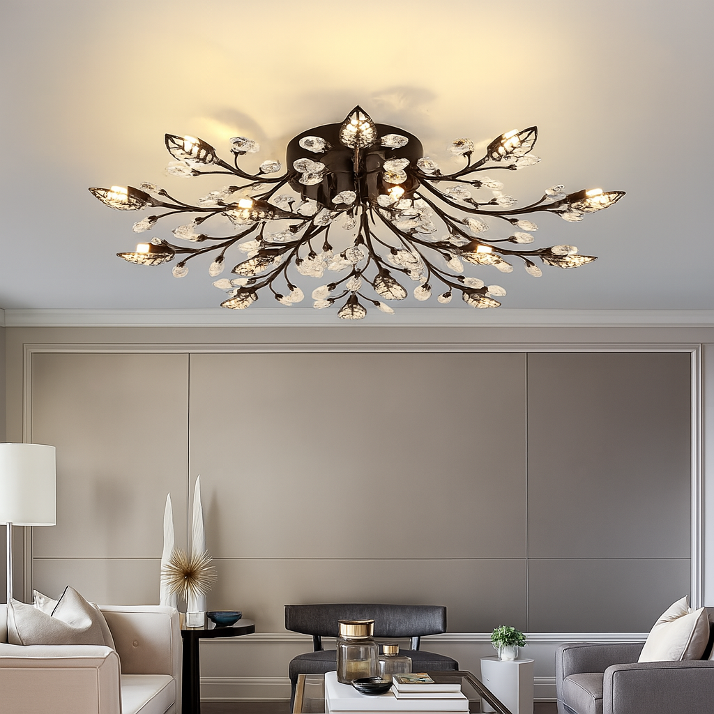 Lampe de Plafond en Cristal Luxe - Élégance et Glamour pour Votre Intérieur