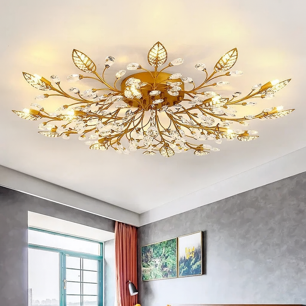 Lampe de Plafond en Cristal Luxe - Élégance et Glamour pour Votre Intérieur