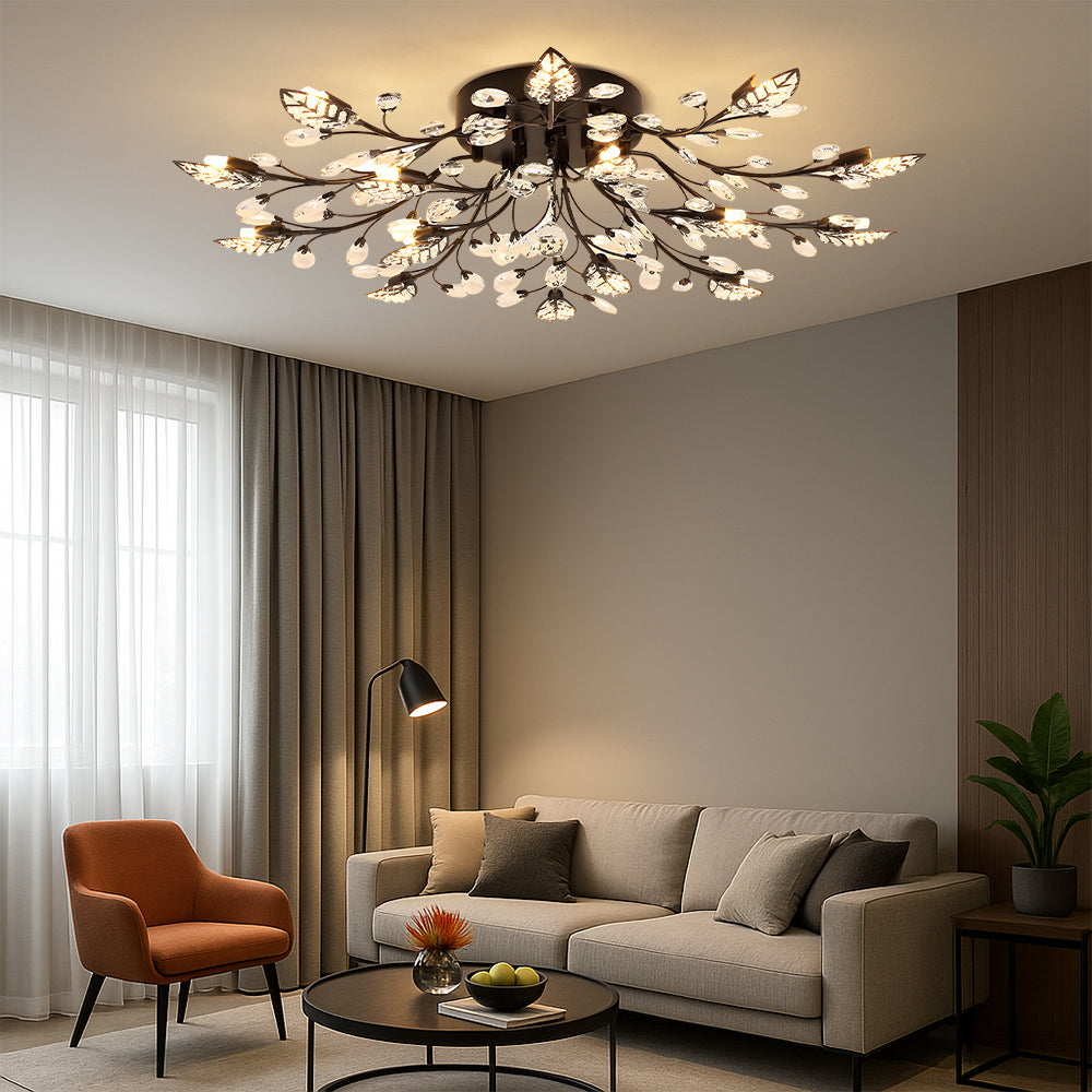 Lampe de Plafond en Cristal Luxe - Élégance et Glamour pour Votre Intérieur