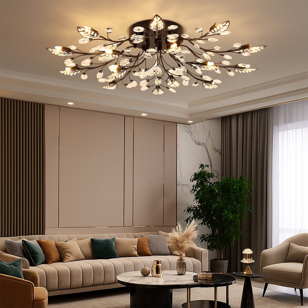 Lampe de Plafond en Cristal Luxe - Élégance et Glamour pour Votre Intérieur