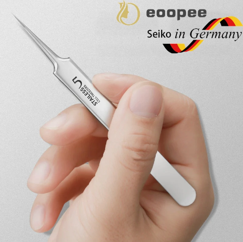 Pince à épiler en Acier Inoxydable - Précision pour Éliminer Points Noirs