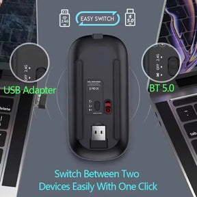 Souris de Jeu Sans Fil Ergonomique - Confort Silencieux et Précision Ajustable