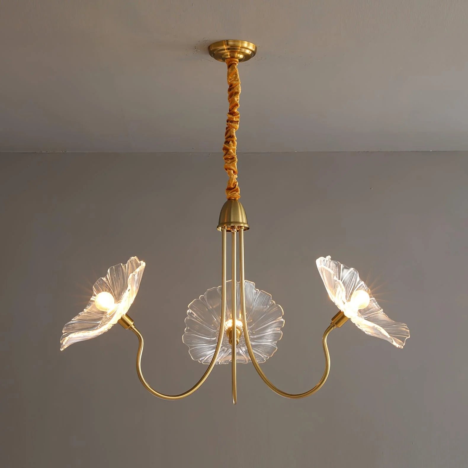 Lustre en Verre Lotus - Élégance Contemporaine et Atmosphère Chaleureuse