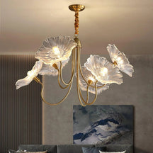 Lustre en Verre Lotus - Élégance Contemporaine et Atmosphère Chaleureuse